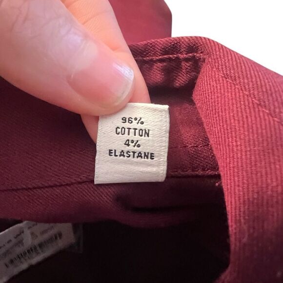 NWT! Calvin Klein maroon infinite non‎ iron button down shirt - Picture 5 of 12